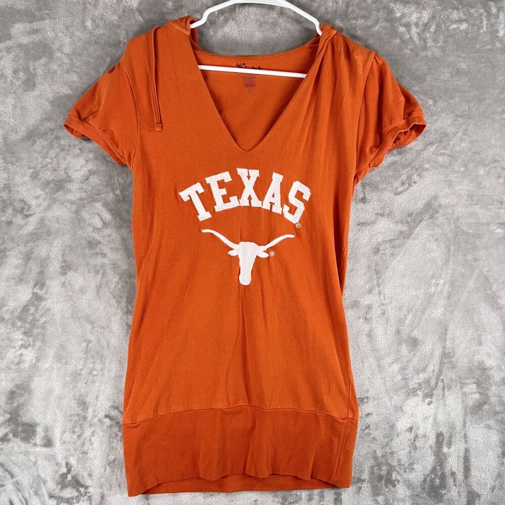 Klutch Texas Longhorns Women’s Large Burnt Orange Hooded Tunic Shirt NCAA